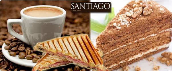 Káva s dezertem nebo toastem v Santiagu